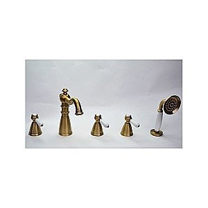 Смеситель для ванны Magliezza Grosso Bianco 50119-4 бронза купить в интернет-магазине сантехники Sanbest