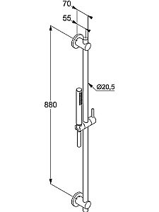 Душевой гарнитур Kludi Nova Fonte Puristic 20840N0-15 золото брашированное купить в интернет-магазине сантехники Sanbest