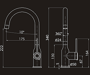 Смеситель для кухни Elghansa 56B2013 хром купить в интернет-магазине сантехники Sanbest