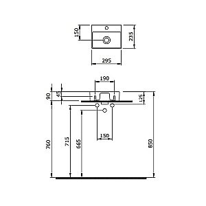 Раковина Berges Small 29,5 182012 белая купить в интернет-магазине Sanbest