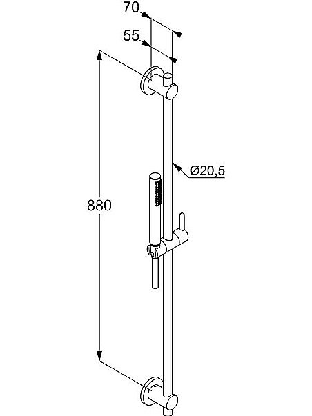 Душевой гарнитур Kludi Nova Fonte Puristic 20840N0-15 золото брашированное купить в интернет-магазине сантехники Sanbest