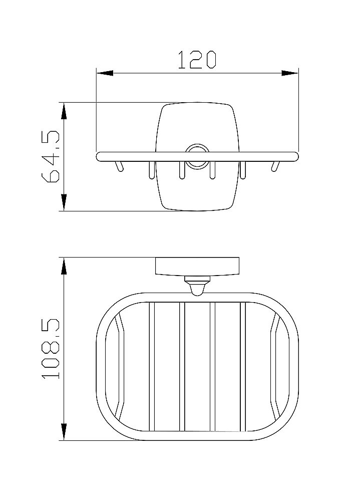 Мыльница с держателем WONZON & WOGHAND PORTO, Хром (WW-1301A) купить в интернет-магазине сантехники Sanbest