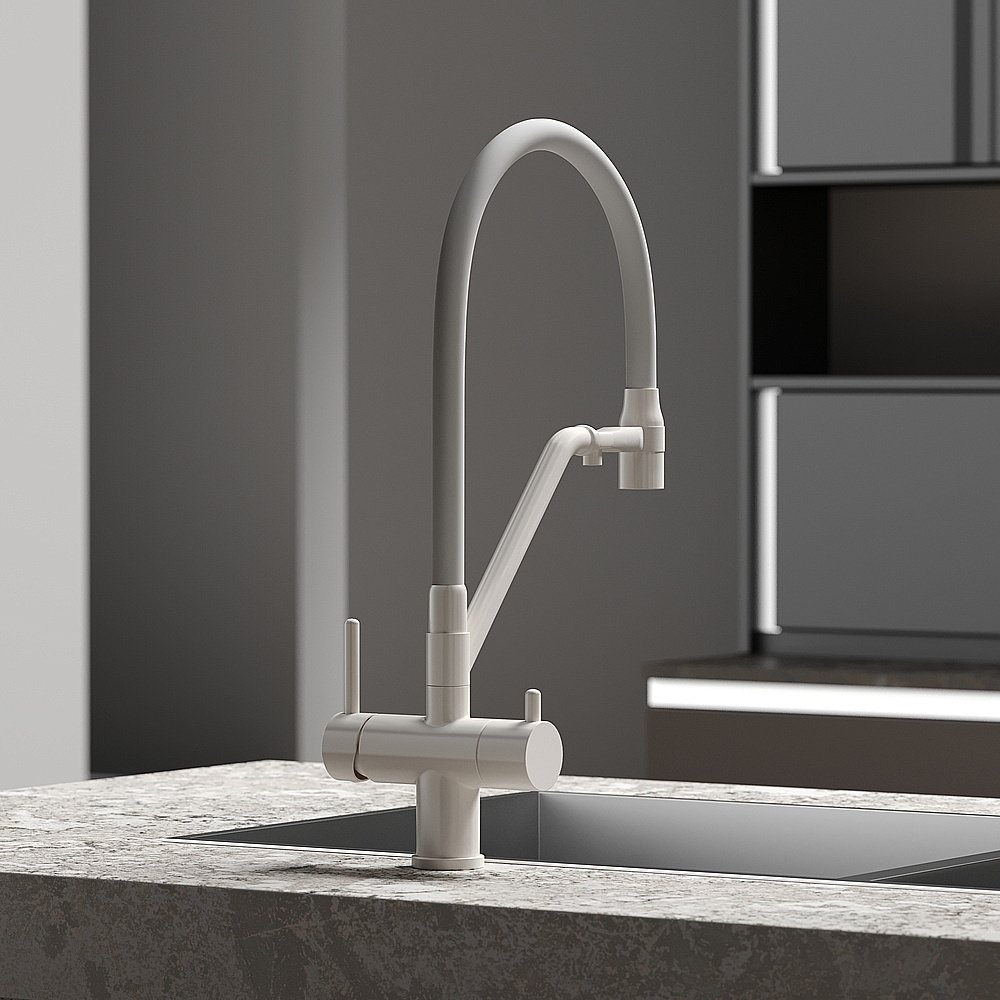 Смеситель для кухни Sancos Dora SC4003MW белый матовый купить в интернет-магазине сантехники Sanbest