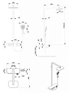 Душевая колонна Bravat Cobble F6389423CP-A1-ENG купить в интернет-магазине сантехники Sanbest