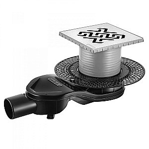 Душевой трап боковой Berges Platz Antik 15х15 091161 хром глянец купить в интернет-магазине Sanbest