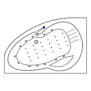 Ванна акриловая Excellent Newa NANO WAEX.NEL16.NANO.GL 160х95 белая с гидромассажем купить в интернет-магазине Sanbest