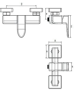 Смеситель для душа OMNIRES SIENA SN7340CR купить в интернет-магазине сантехники Sanbest