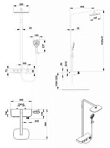 Душевая система Bravat Cobble F6389423CP-A1-ENG купить в интернет-магазине сантехники Sanbest