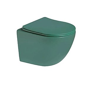 Унитаз подвесной SantiLine SL-5107 зеленый матовый, безободковый, с крышкой микролифт купить в интернет-магазине Sanbest
