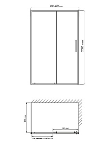 Душевой уголок WasserKraft Tauber 64S14 110x80 стекло прозрачное/профиль никель купить в интернет-магазине Sanbest