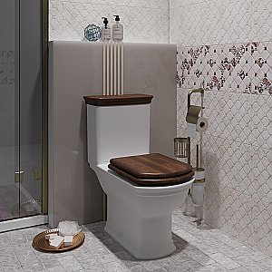 Унитаз-компакт напольный Опадирис Риспекто OS39724N белый, с бачком, с крышкой микролифт купить в интернет-магазине Sanbest