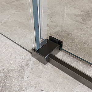 Душевой уголок BelBagno SOFT_CLOSE-2-AH-1 160х80 стекло прозрачное/профиль оружейная сталь купить в интернет-магазине Sanbest