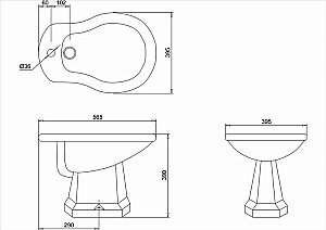 Биде напольное Burlington P4 купить в интернет-магазине Sanbest