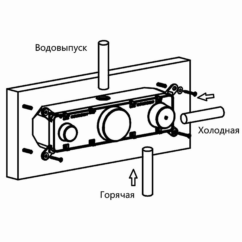 Душевая система Vincea VSFW-422T2CH хром купить в интернет-магазине сантехники Sanbest