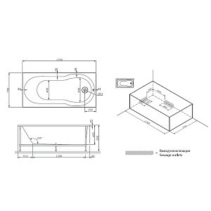 Ванна акриловая AM.PM X-Joy W88A-170-070W-A 170х70 купить в интернет-магазине Sanbest