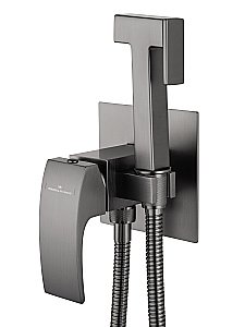 Смеситель с гигиеническим душем встраиваемый WONZON & WOGHAND FIT, Темный графит (WW-88829009-BGM) купить в интернет-магазине сантехники Sanbest