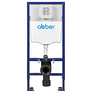 Унитаз ABBER Rechteck AC1201-AC0108-AC0126MB белый, с крышкой микролифт, с инсталляцией, безободковый купить в интернет-магазине Sanbest