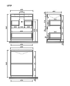 Тумба с раковиной Sancos Libra Floor 70 LB70FW белая для ванной в интернет-магазине Sanbest