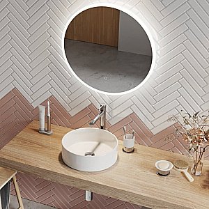 Зеркало Excellent Lumiro 60 DOEX.LU060.AC белое матовое в ванную от интернет-магазине сантехники Sanbest