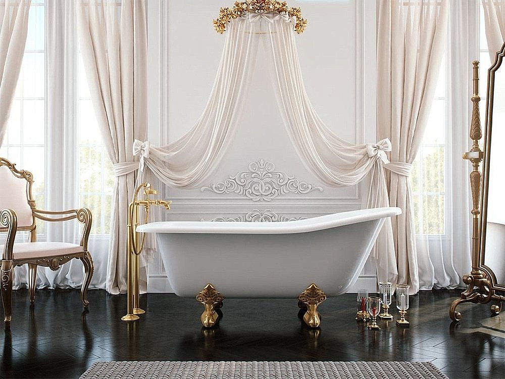 Ванна Эстет Царская 170x73 цвет по RAL c блестками купить в интернет-магазине Sanbest