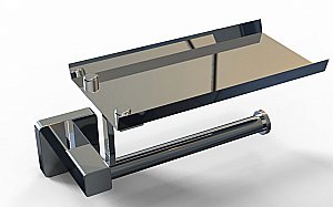 Держатель для туалетной бумаги CeramaLux Quadro 61907B хром купить в интернет-магазине сантехники Sanbest