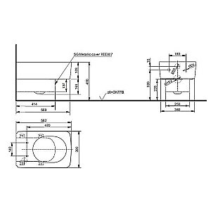 Унитаз подвесной Toto SG CW512YR безободковый, слив торнадо купить в интернет-магазине Sanbest