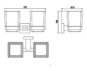 Стакан для зубных щеток Timo Selene 10034/00 купить в интернет-магазине сантехники Sanbest