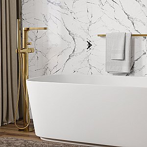 Смеситель для ванны WasserKRAFT Ems 7600 7621 золото купить в интернет-магазине сантехники Sanbest