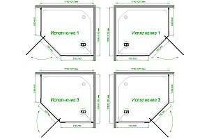 Душевой уголок Royal Bath TR RB1211TR-T 110х120 прозрачное стекло/профиль белый купить в интернет-магазине Sanbest