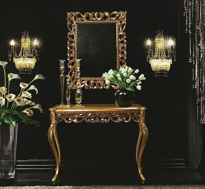 Зеркало Misty Аврора 77x96 золото в ванную от интернет-магазине сантехники Sanbest