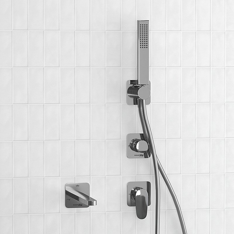 Смеситель для ванны WasserKRAFT Weida SET2852 хром купить в интернет-магазине сантехники Sanbest