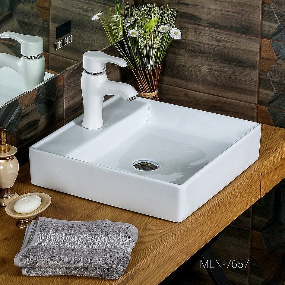 Раковина Melana 7657 7657-805 белая купить в интернет-магазине Sanbest