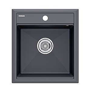 Кухонная мойка Paulmark STEPIA 45 + коландер ADVANCE PM114651-AN+A375-BS антрацит купить в интернет-магазине сантехники Sanbest