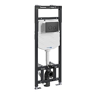 Инсталляция для унитаза WasserKraft Alme 15TLT.010.ME.MB01 кнопка черная матовая купить в интернет-магазине сантехники Sanbest