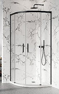 Душевой уголок Radaway Idea Black PDD 80х80 стекло прозрачное/профиль черный матовый купить в интернет-магазине Sanbest