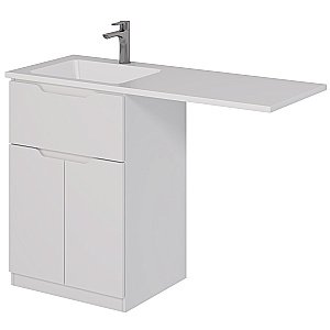 Тумба с  раковиной напольная Dreja VEGA 60/120 белый глянец для ванной в интернет-магазине Sanbest