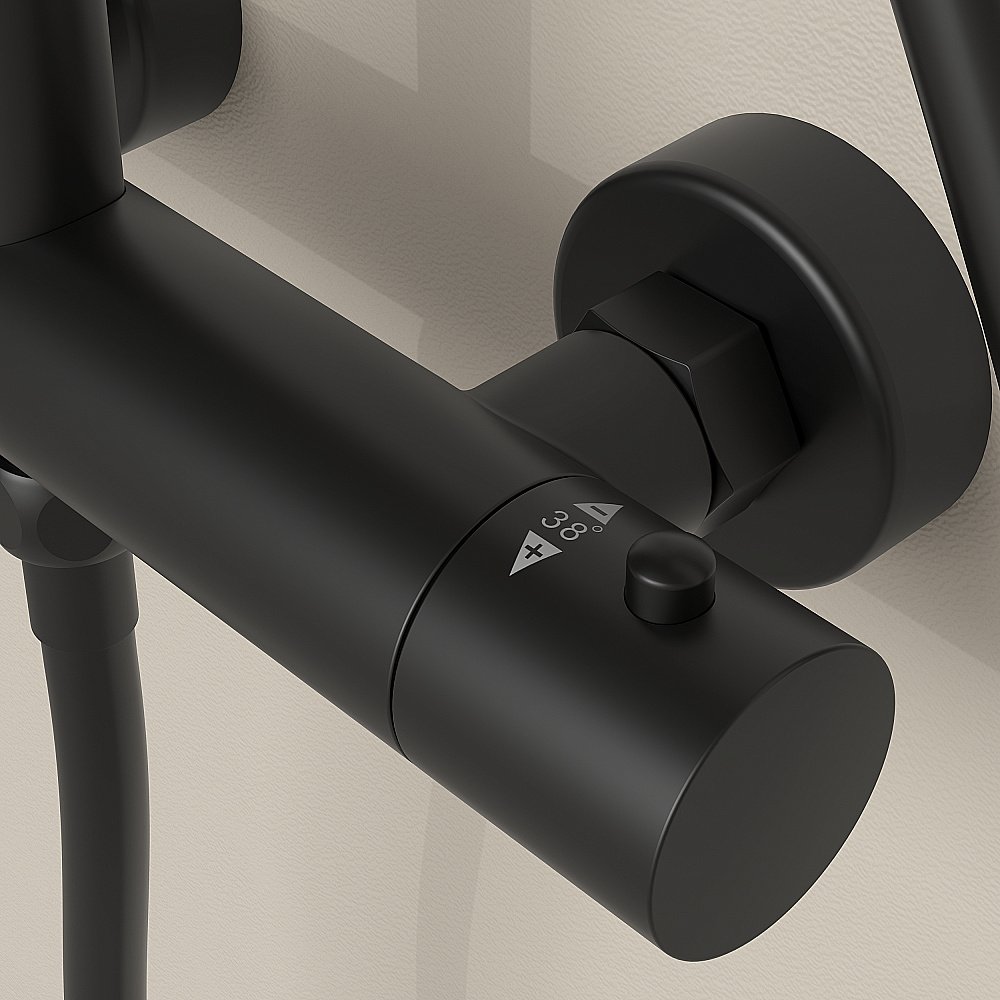 Душевая система Sancos Teo SC11001MB черный матовый купить в интернет-магазине сантехники Sanbest