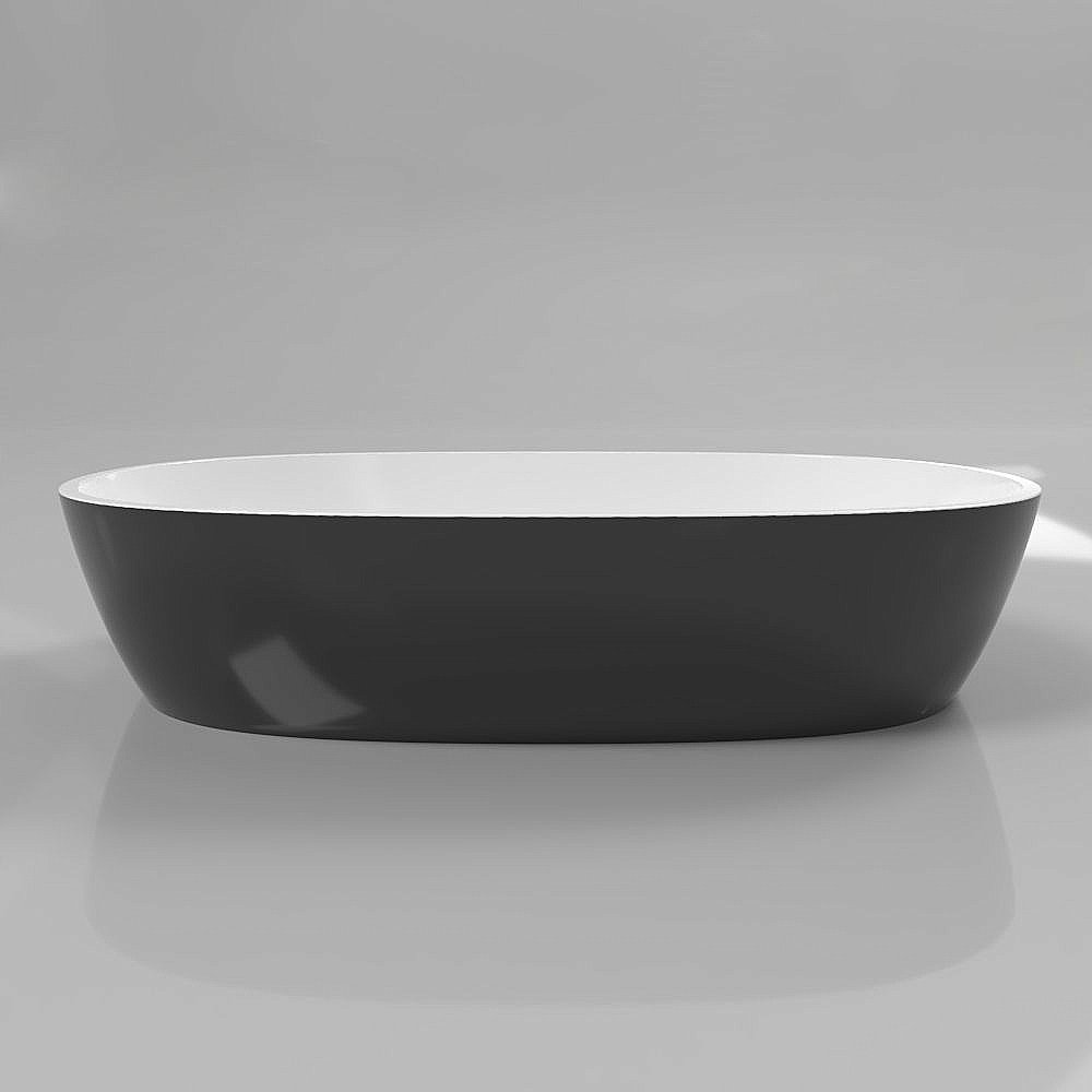 Раковина накладная WhiteCross Opal 56 0709.056038.10100 черная, белая купить в интернет-магазине Sanbest