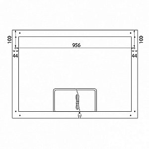 Зеркало Iddis Slide 100 SLI1000i98 черное в ванную от интернет-магазине сантехники Sanbest