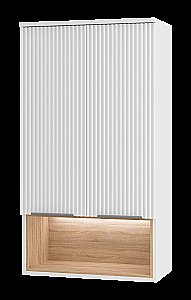 Шкаф подвесной Misty Enfida 60 ENF-08060-011 Белый / Дуб Сонома светлый для ванной в интернет-магазине сантехники Sanbest