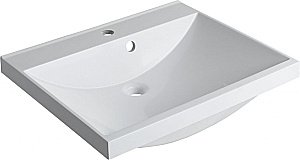 Тумба с раковиной Aquanet Нота New 58 344141+281220 белая глянцевая для ванной в интернет-магазине Sanbest