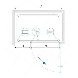 Душевая дверь RGW Hotel HO-012 120 купить в интернет-магазине Sanbest
