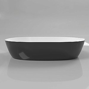 Раковина накладная WhiteCross Opal 56 0709.056038.10100 черная, белая купить в интернет-магазине Sanbest