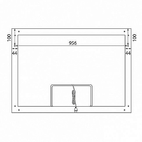 Зеркало Iddis Slide 100 SLI1000i98 черное в ванную от интернет-магазине сантехники Sanbest