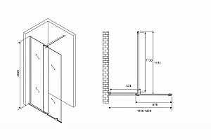 Душевое ограждение Abber Komfort AG09120 120 купить в интернет-магазине Sanbest