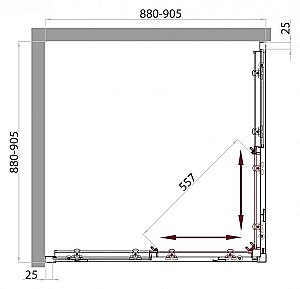 Душевой уголок BelBagno SELA-A-2-90-C-Cr 90x90 стекло прозрачное/профиль хром купить в интернет-магазине Sanbest
