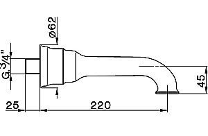 Излив  Cisal Arcana AR00024227 купить в интернет-магазине сантехники Sanbest