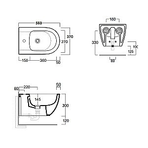 Биде подвесное Simas Trevi TRV19 белое матовое купить в интернет-магазине Sanbest