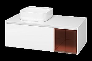 Тумба с раковиной Misty Севан - 105 П-Сев-01105-011Я белая для ванной в интернет-магазине Sanbest