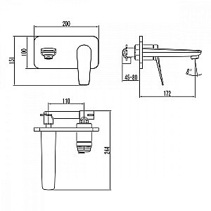 Смеситель для раковины Lemark Bronx LM3726BL купить в интернет-магазине сантехники Sanbest